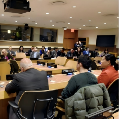 At the United Nations Artificial Intelligence Conference — contributing to global conversations on responsible AI development